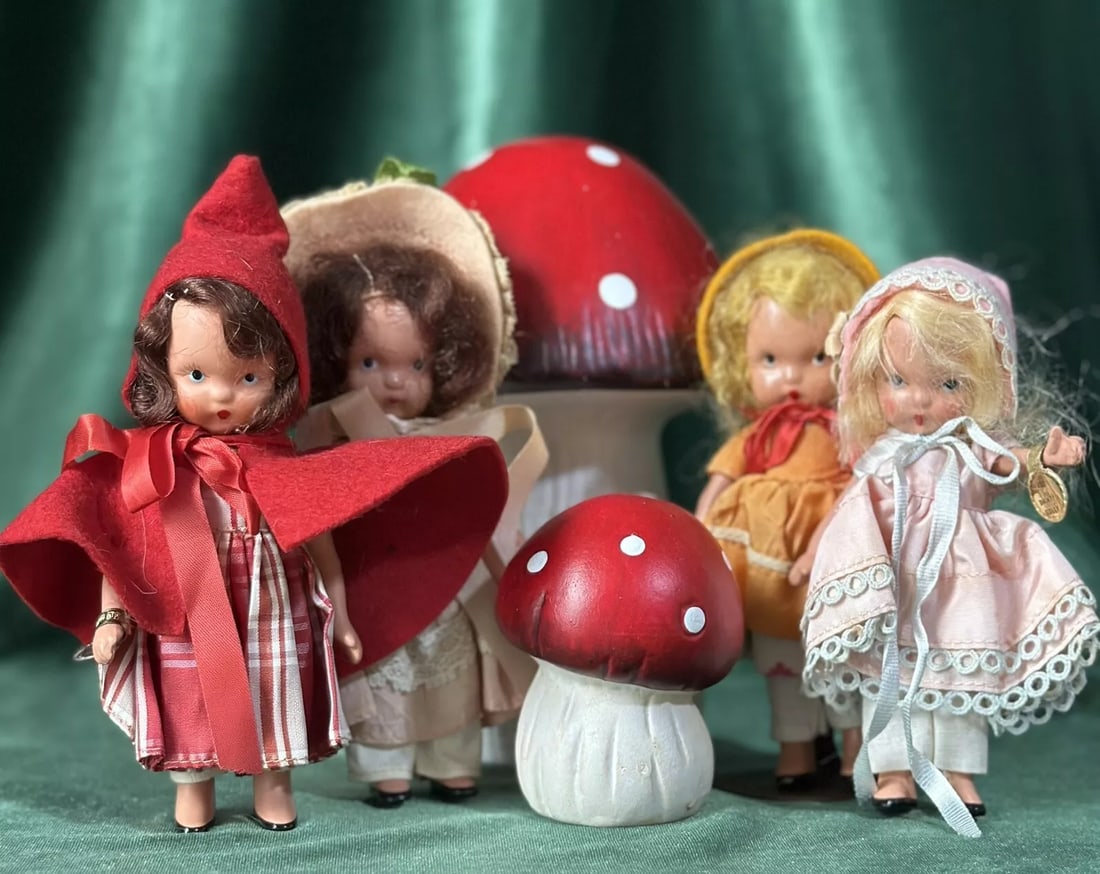 Lot Of 4 Vintage 1950’s Nancy Ann Storybook Bisque Dolls (1 of 9)