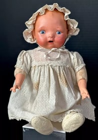 Rare Antique 1918’s Horsman E.I. H. Composition 16" Wide Eyed Baby Doll
