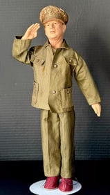 Vintage 1940’s WW2 General Douglas MacArthur Composition 19" Doll by Freundlich