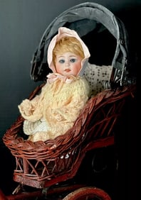 Rare Antique German Heubach Gebrüder Mold 10532 Bisque Head Character 9" Doll