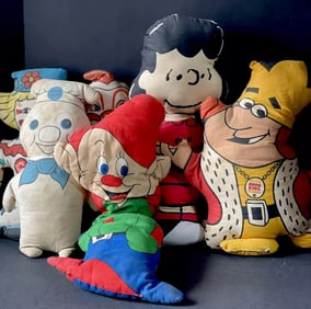 Lot Of 6 Vintage Lithograph Cloth Collectible Dolls