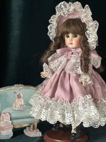 Vintage 12" Porcelain Reproduction of Antique French Jules Steiner A 9 Doll