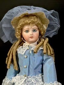 Vintage Artist Reproduction of Antique French Porcelain Head 17” Doll