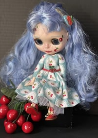 OOAK Custom Blythe “Sweet Cherry “ 11” Artist Repainted Doll