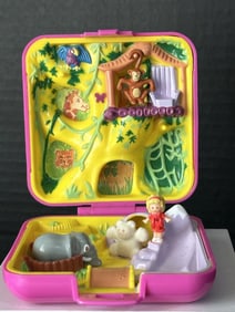 Vintage Bluebird Mattel Polly Pocket Wild Zoo World Compact Playset 1989