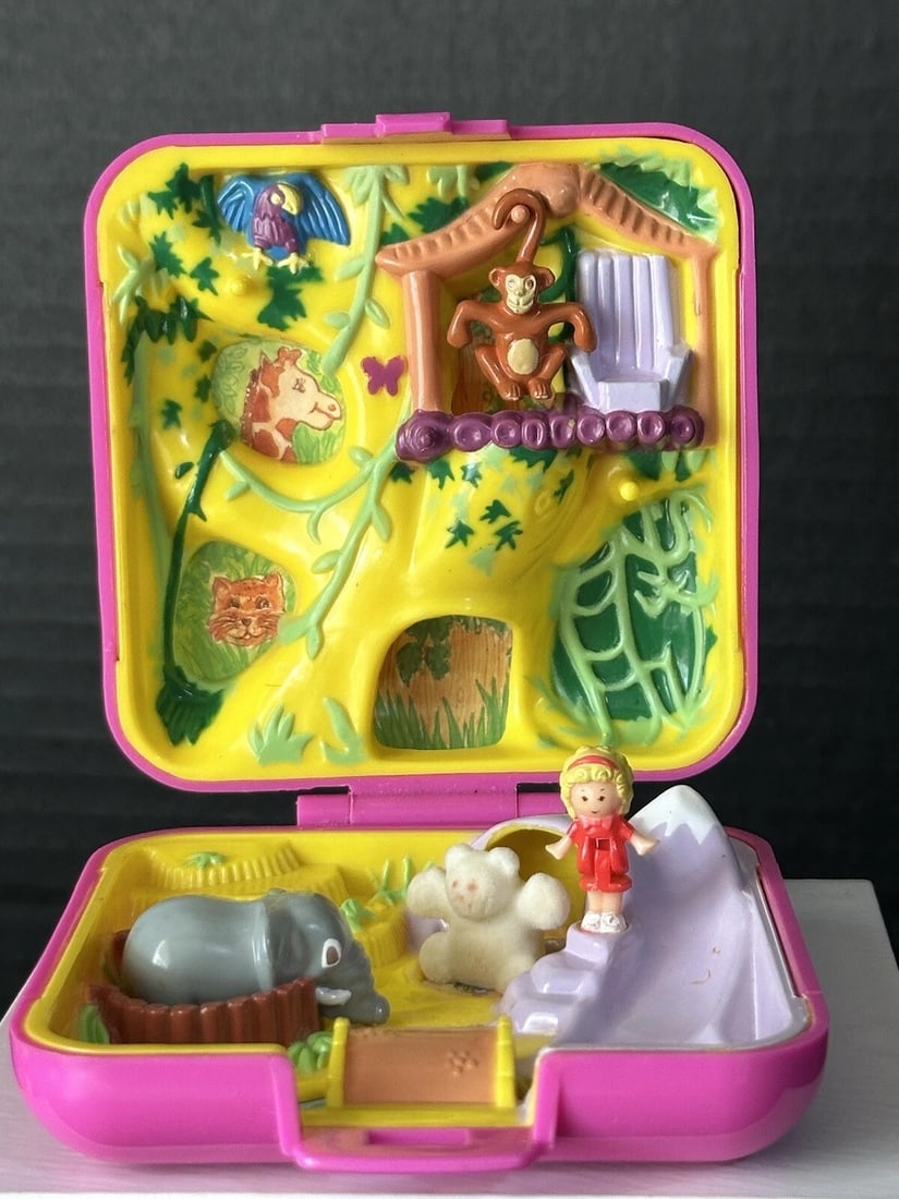 Vintage Bluebird Mattel Polly Pocket Wild Zoo World Compact Playset 1989 (1 of 5)