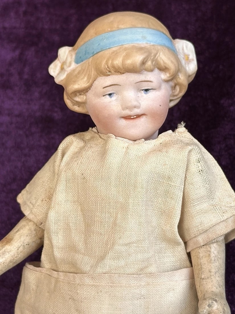 Rare Antique German 6?? William Goebel Miniature Bisque Head Character Girl Doll (1 of 14)