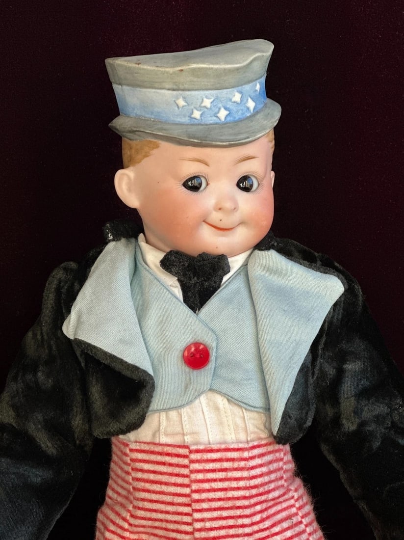 Antique German Max Handwerck U.S. 1 Elite Googly Uncle Sam Bisque Character Doll (1 of 17)