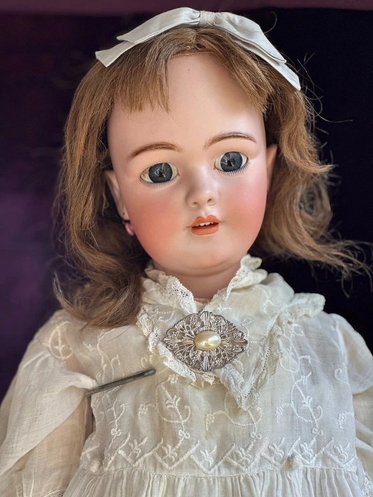 Rare Large Antique German 30" Simon Halbig 1269 Dep Bisque Head Doll (1 of 20)