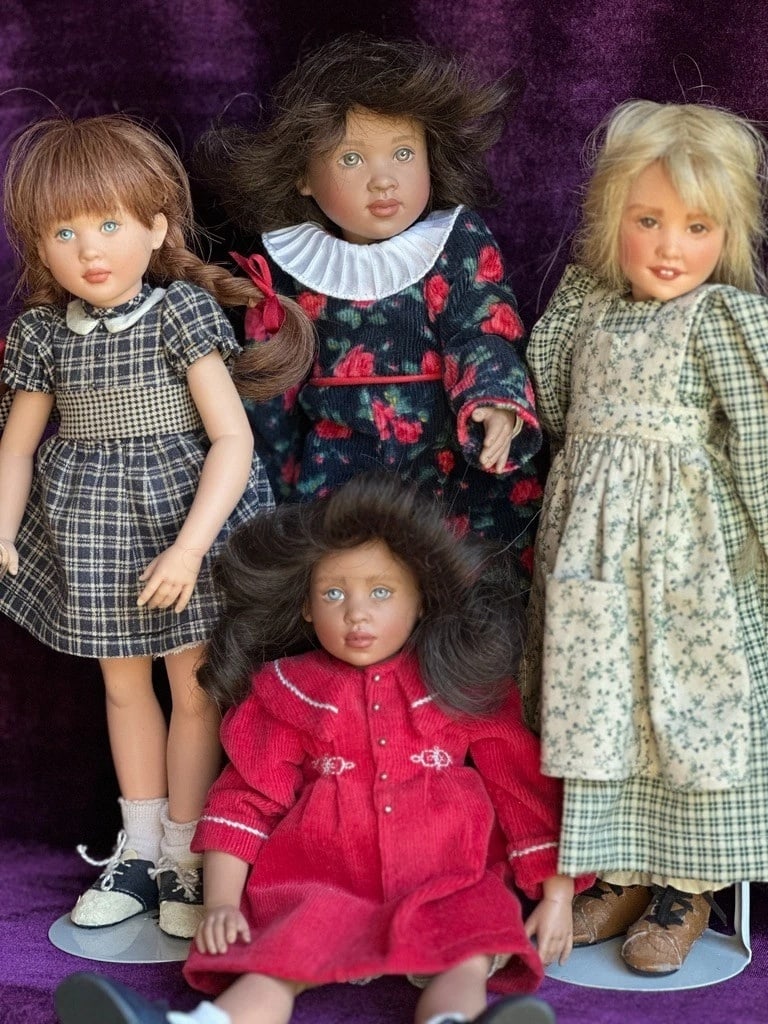 Lot of 4 Helen Kish Collectible Vinyl Dolls (1 of 20)