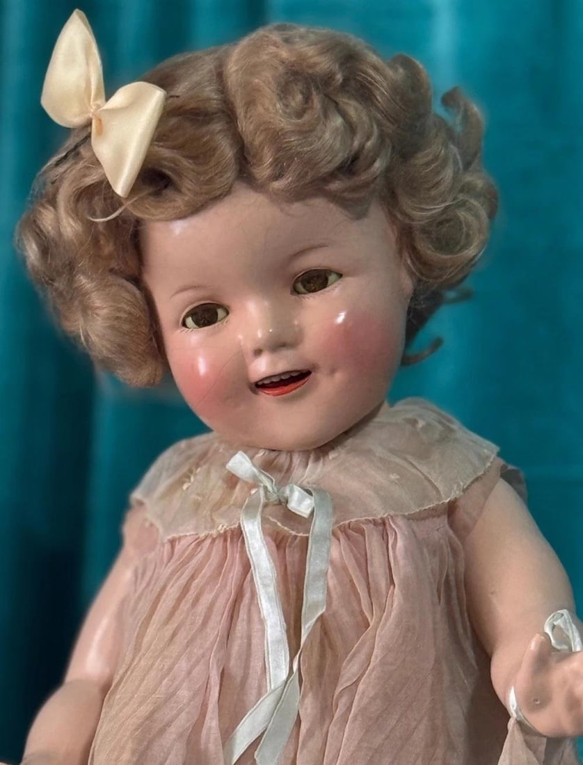 All Original Antique 1930's Composition 21" Shirley Temple Doll by Ideal Company (1 of 20)