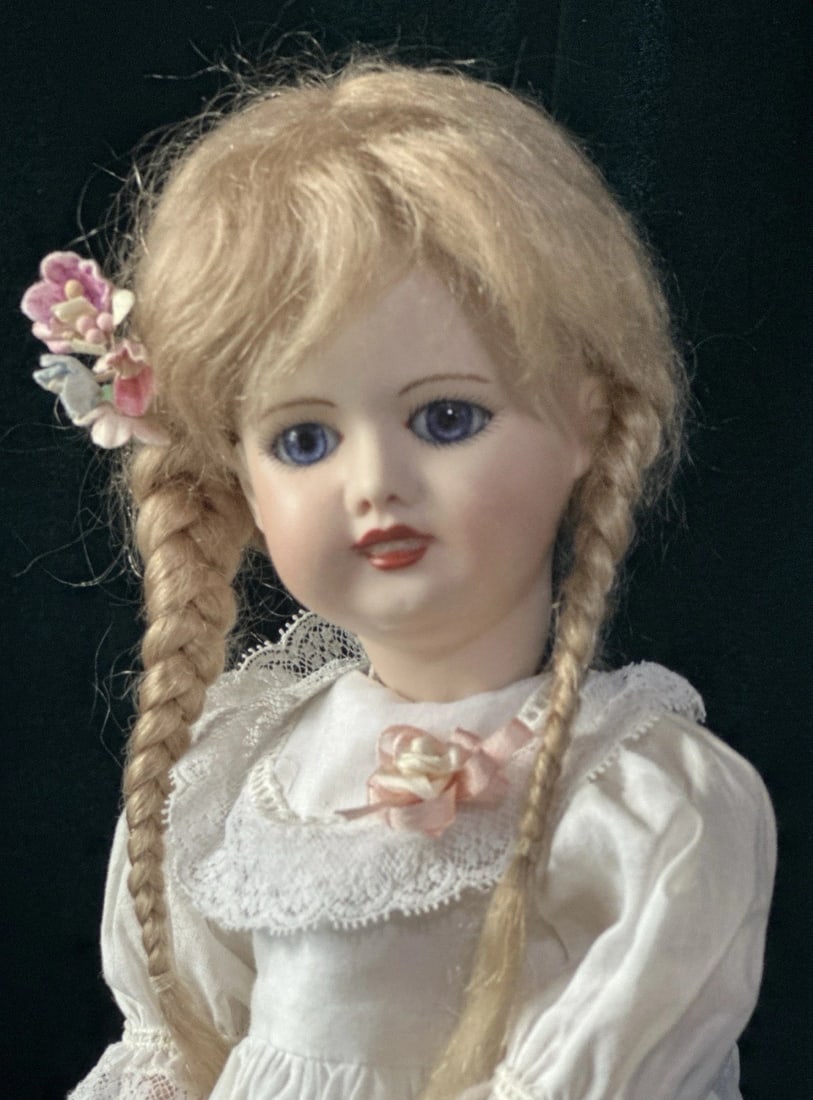 Porcelain/Composition 11" Reproduction of Antique French Bleuette Doll Blonde (1 of 17)