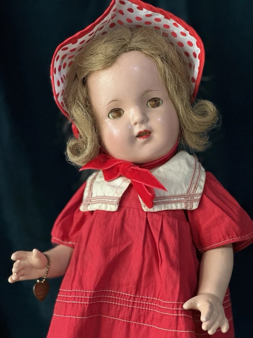 Rare Vintage 1930s Effanbee Composition Mary Ann Lovums 19" Doll Original Tag (1 of 20)