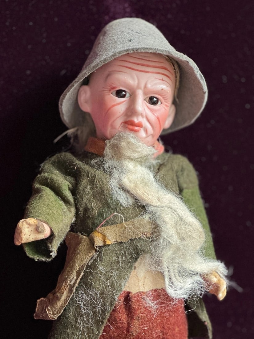 Very Rare 10" Antique German Cuno Otto Dressel "Old Rip" Character Bisque Doll (1 of 14)