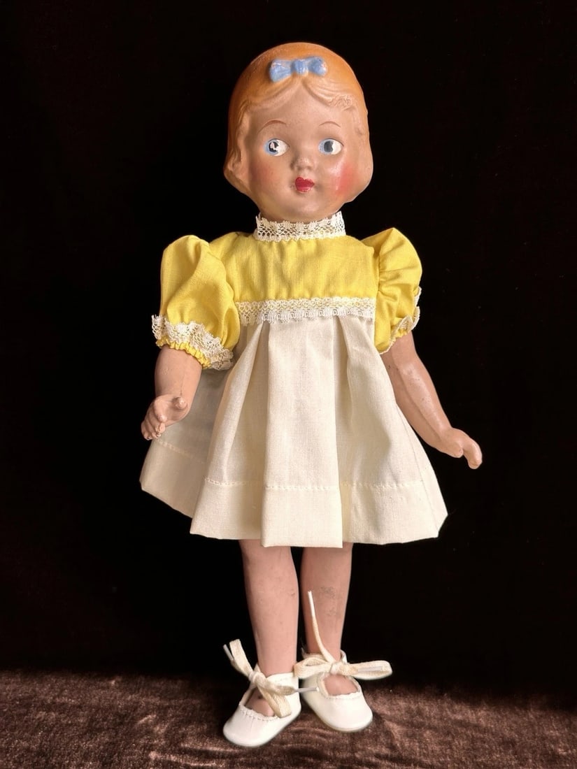Vintage Unmarked Composition 14" Blonde Snow White Doll (1 of 20)