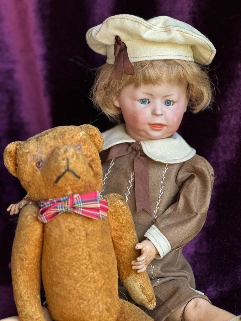 Antique German 15.5" Simon Halbig 1428 Bisque Head Toddler Character Doll (1 of 20)