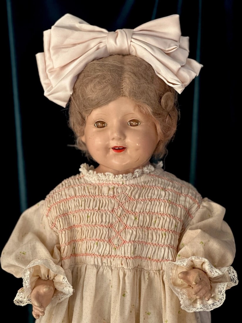 Vintage 1940's (?) Composition Unmarked Mama Type 24" Doll (1 of 20)