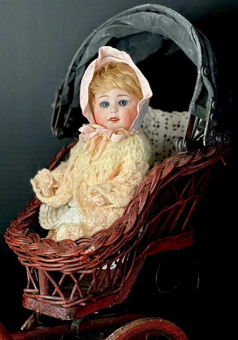 Rare Antique German Heubach Gebr?der Mold 10532 Bisque Head Character 9" Doll (1 of 20)