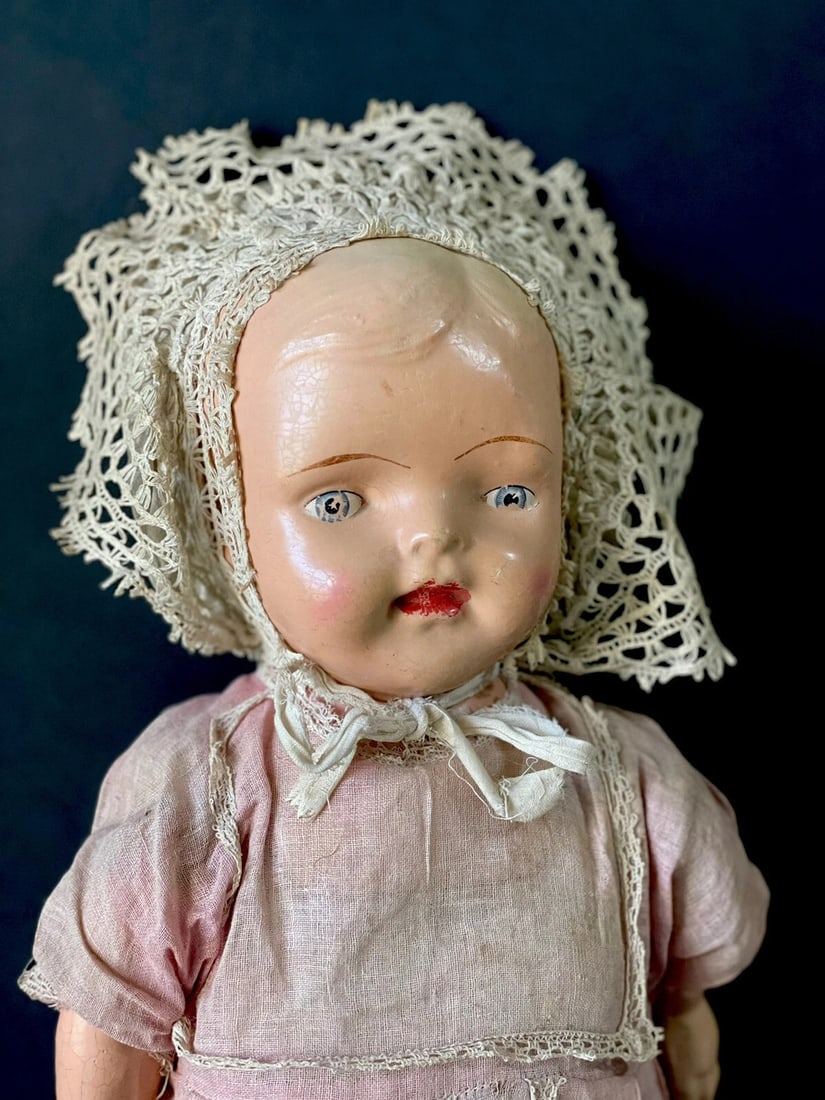 Vintage/Antique (?) Unidentified Large 24" Early Composition Doll (1 of 12)