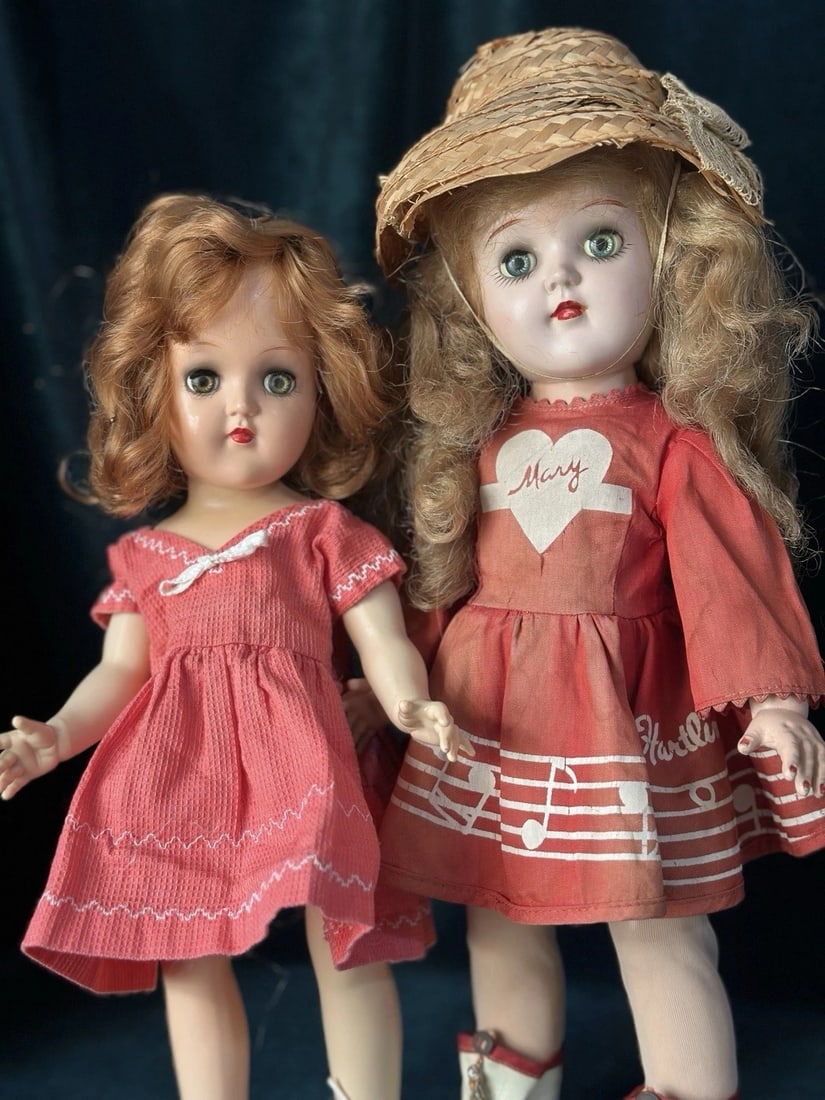 Lot Of 2 Vintage Hard Plastic Ideal Toni Dolls P-90 And P-91 (1 of 20)