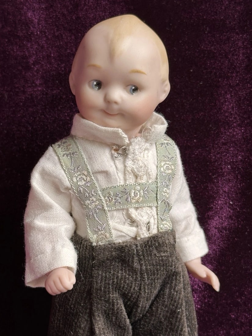 All Porcelain 6.75" Reproduction of Antique German Armand Marseille 320 Doll (1 of 12)