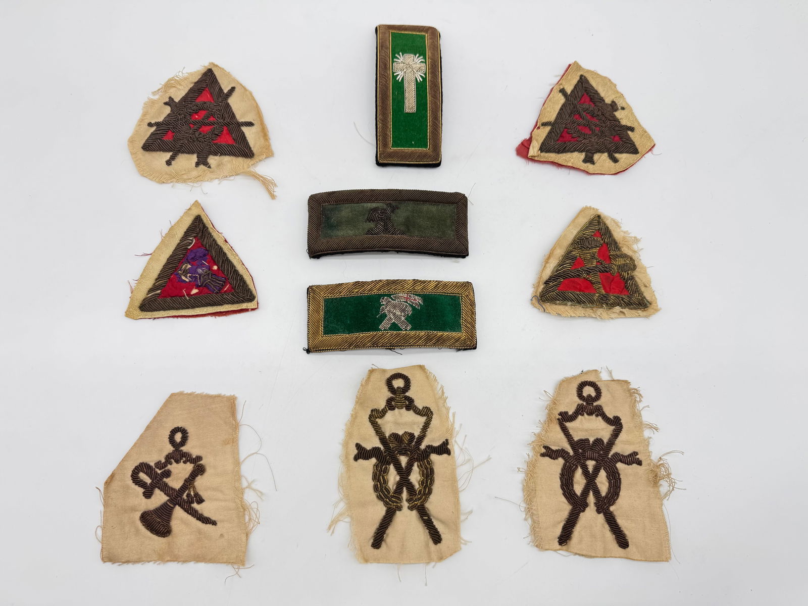 Vintage Masonic Affiliated Fabric Insignia Patches – Assorted Set - (116 white) (1 of 9)