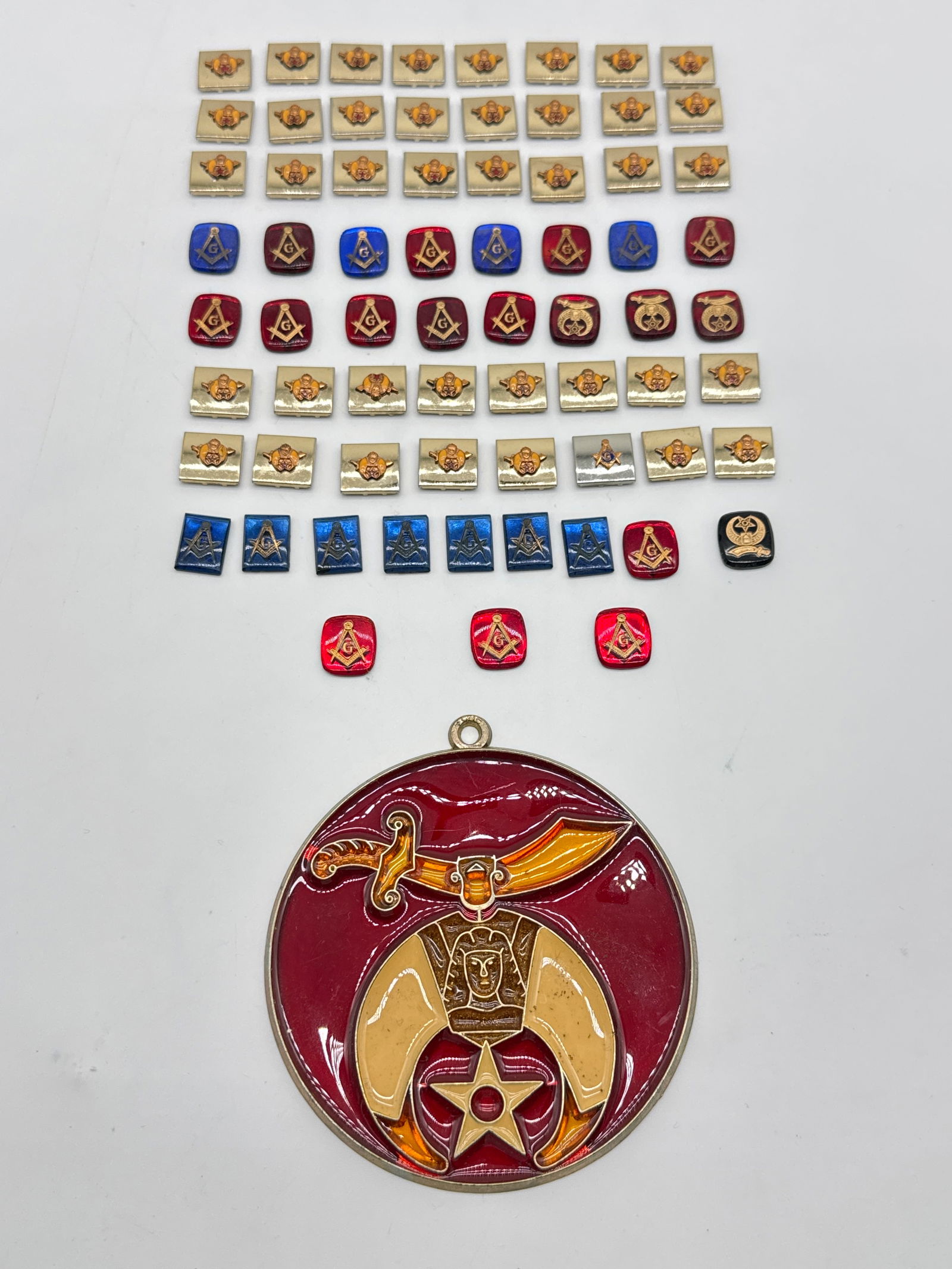 Vintage Masonic & Fraternal Ring Inserts & Medallion Pieces Including Large Shriner Emblem 127W (1 of 8)