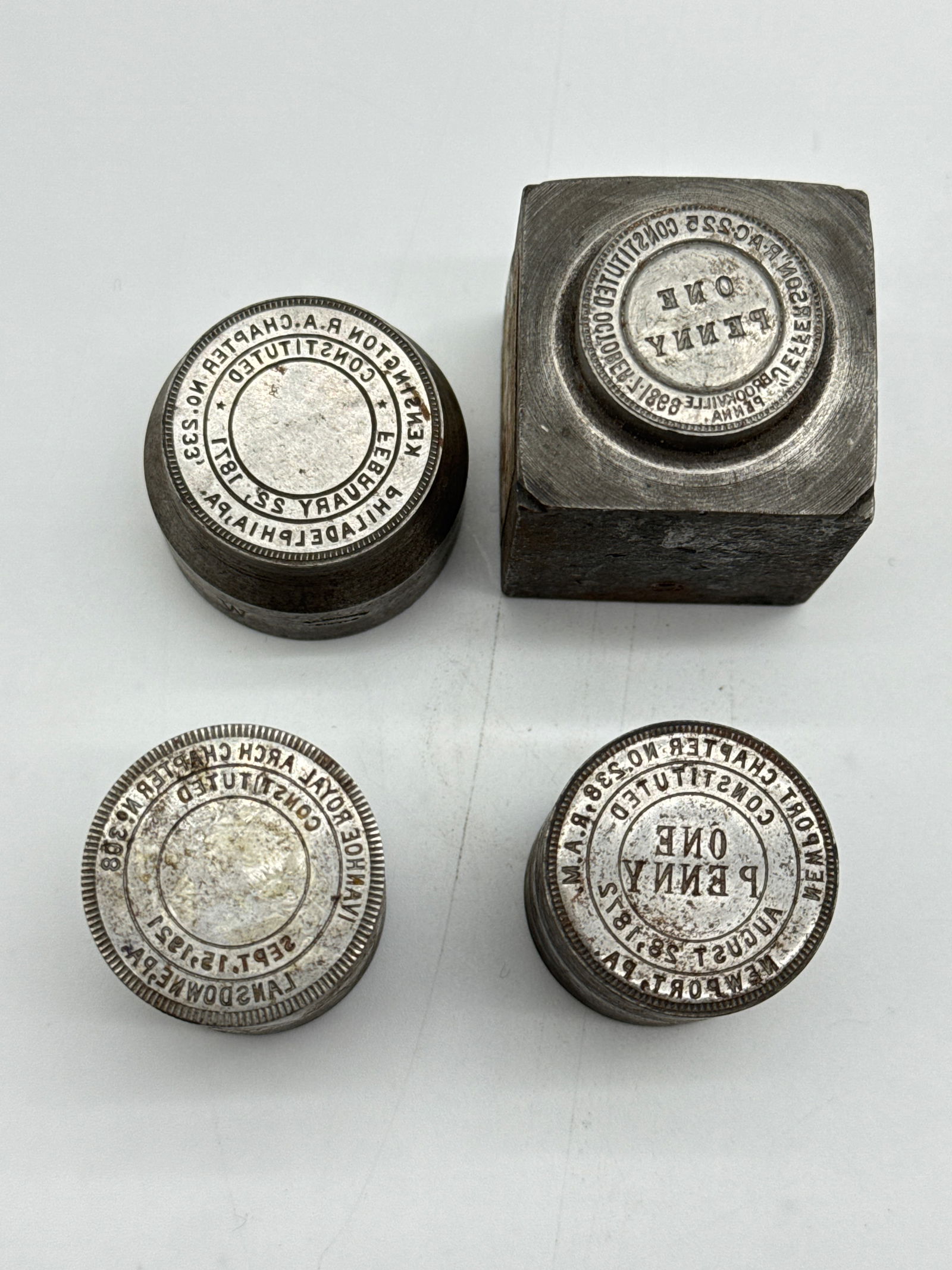 Antique Masonic  Metal Stamping Dies (140 white) (1 of 7)