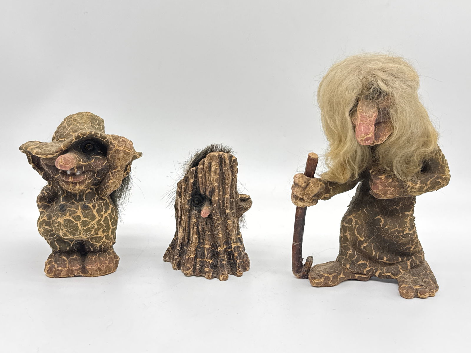 3 Original NyForm Troll Figurines – Handmade in Norway, Hairy & Hilarious! - 181 white (1 of 7)