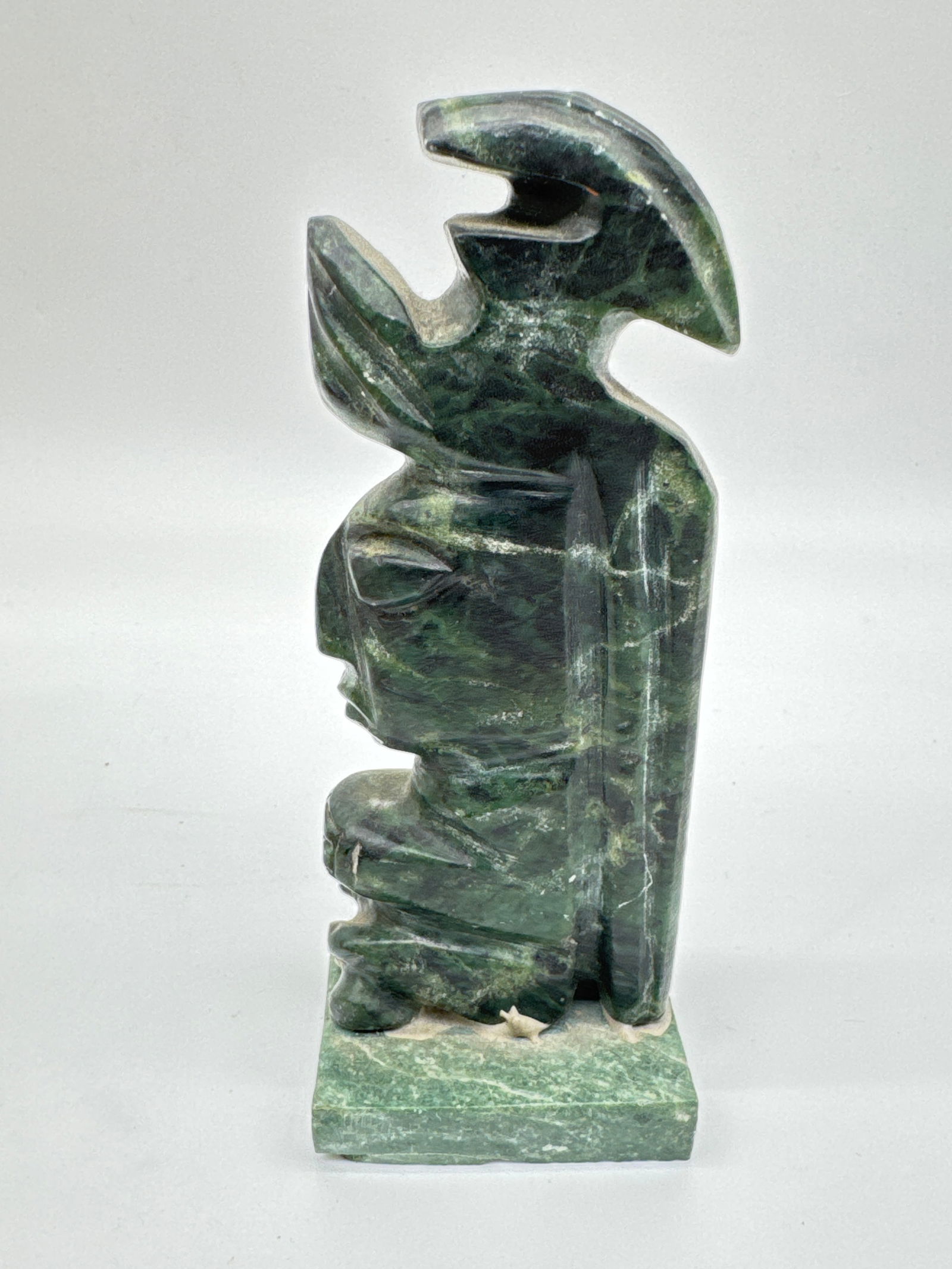 JAGUAR SKULL WARRIOR Mayan or Aztec Statue, Mexica Warrior - (013 orange) (1 of 6)