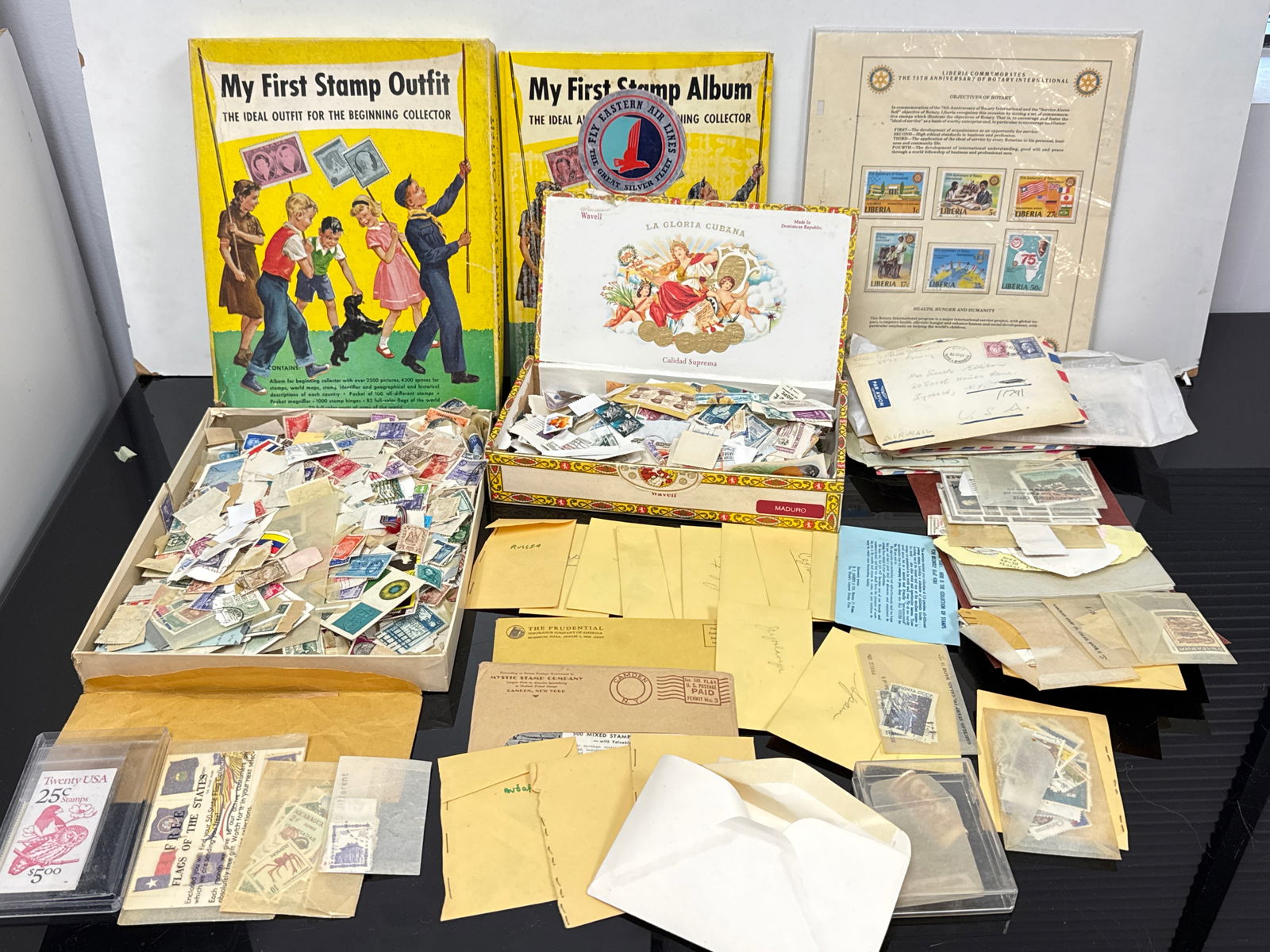 Massive Vintage Stamp Collection – “My First Stamp Outfit” + Albums, Covers, and (1 of 9)