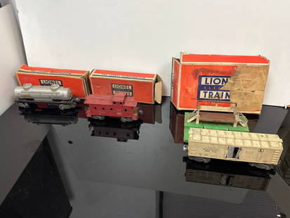 Vintage Lionel Train Car Lot w/ Original Boxes – 041 orange: Vintage Lionel Train Car Lot w/ Original Boxes – No. 6465 Tank Car, 6257 Caboose, 3472 Operating Milk Car – Sold As-Is Choo-choo-choose nostalgia with this vintage Lionel train car trio! This coll
