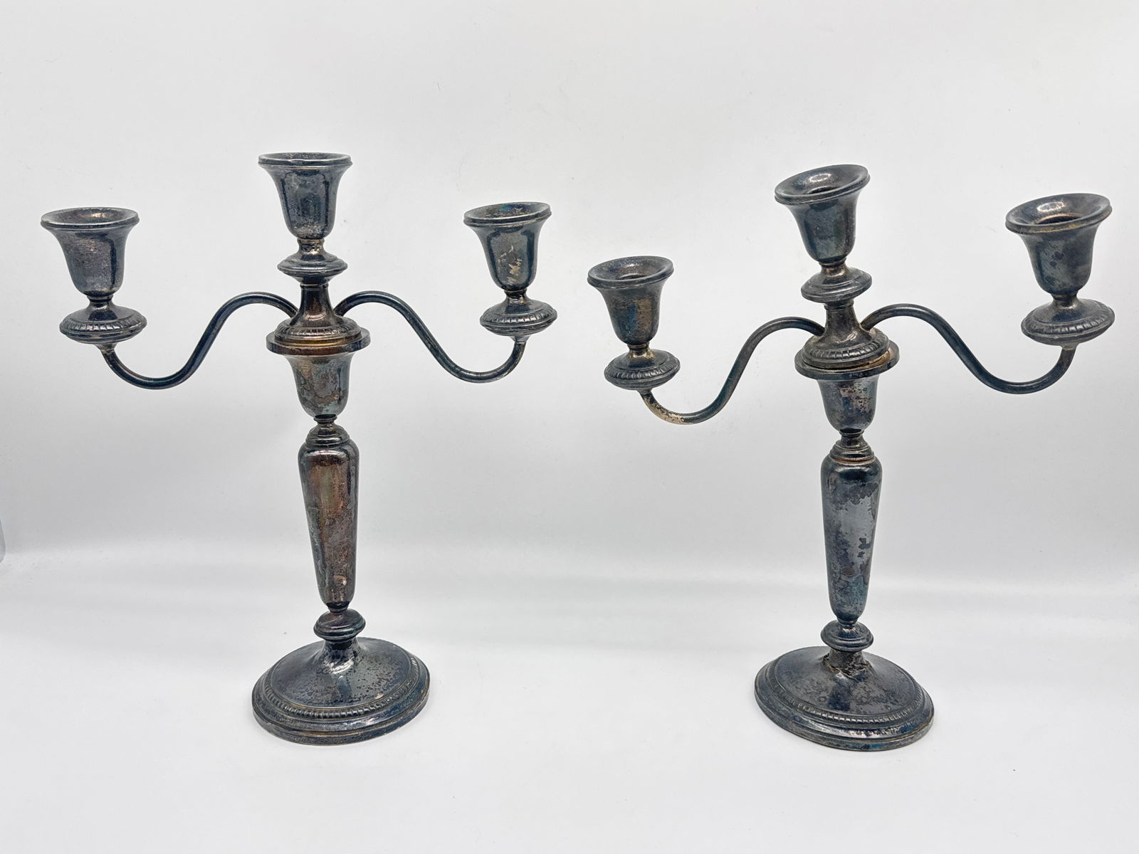 Pair of Sterling Candelabras -   051 orange (1 of 6)