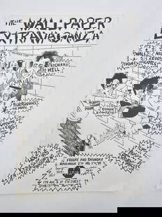 (20) 1984 “The Wallpaper Extravaganza” Underground Film Poster–NYC East Village Art: 20 total This original 1984 poster advertises “The Wallpaper Extravaganza,&rdquo; an underground film and art event held at the iconic 1 Stop Art Shop on Avenue A in NYC’s East Village. The hand-d