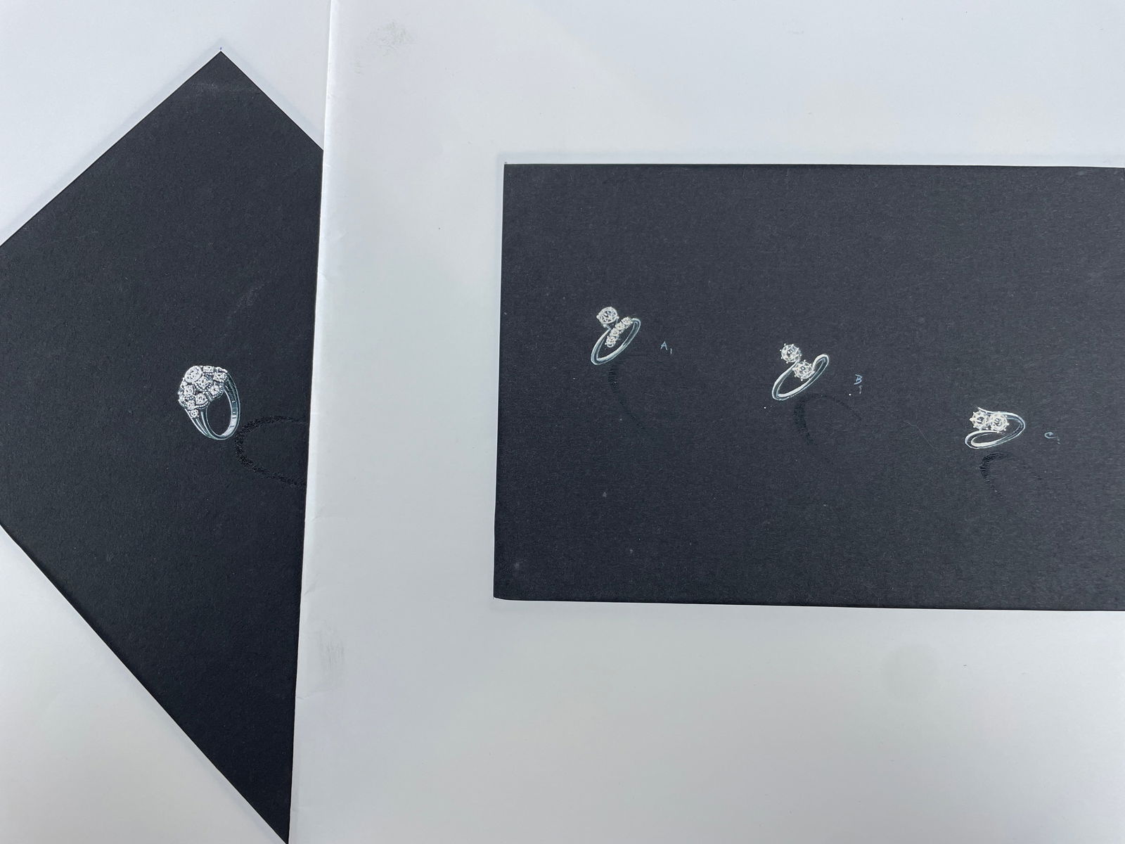 Després & Cie – Original ring designs – Circa 1900 Set of jewelry designs represent: Després & Cie – Original ring designs – Circa 1900 Set of jewelry designs representing ring models, produced by the house of Després & Cie, heir to the company Ch. Lourde