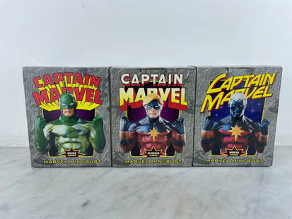 Captain Marvel Modern Version - Marvel Mini-Bust by Randy Bowen (Bowen Designs, 2002) - Limited: Captain Marvel Modern Version - Marvel Mini-Bust by Randy Bowen (Bowen Designs, 2002) - Limited Edition 0648/3500 - With original box and polystyrene - B (dent to the nose, arm and stand) Sixties Vers