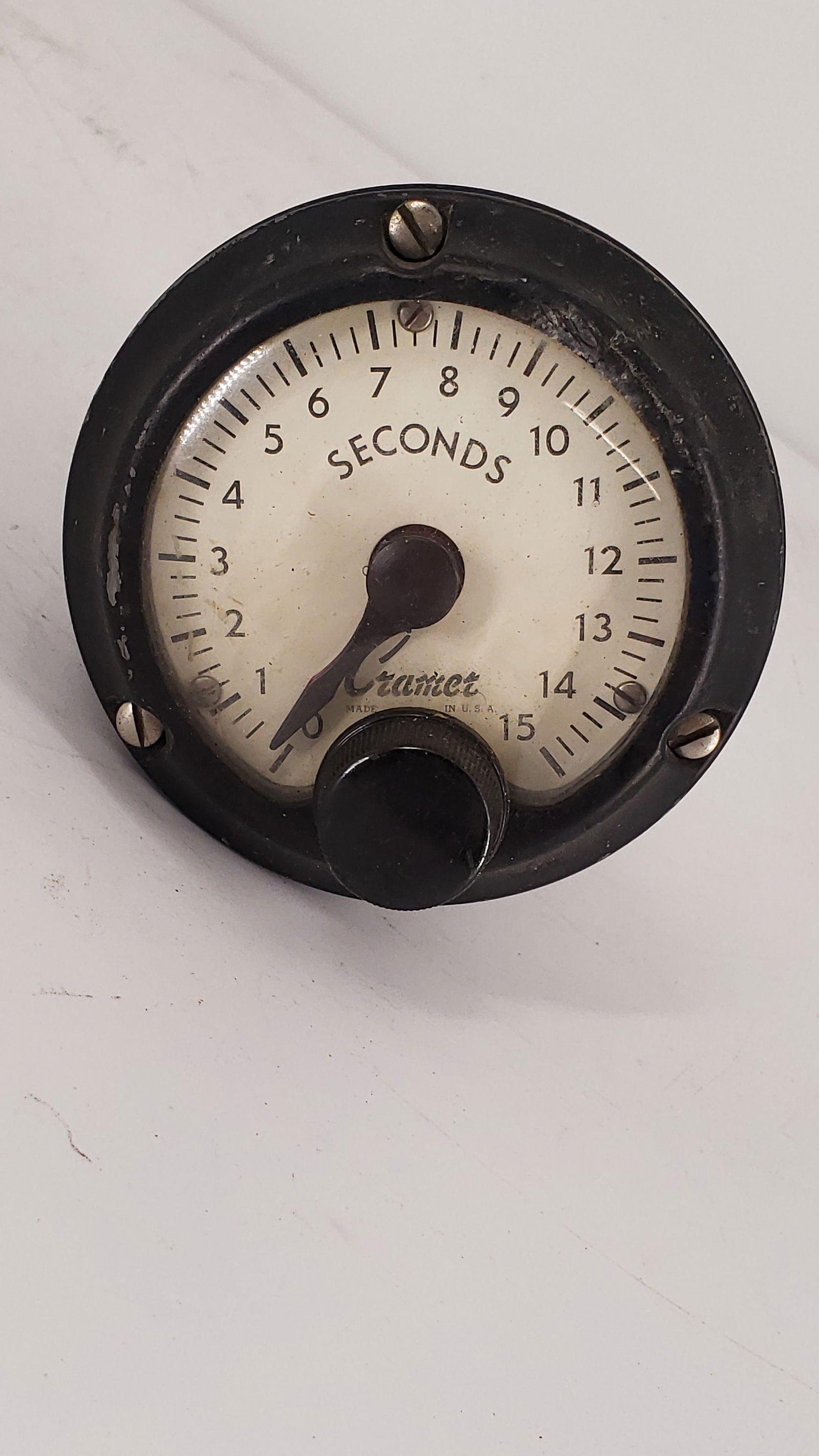  NASA APOLLO FLOWN SECONDS GAUGE  MANUF: CRAMER CORP (1 of 6)