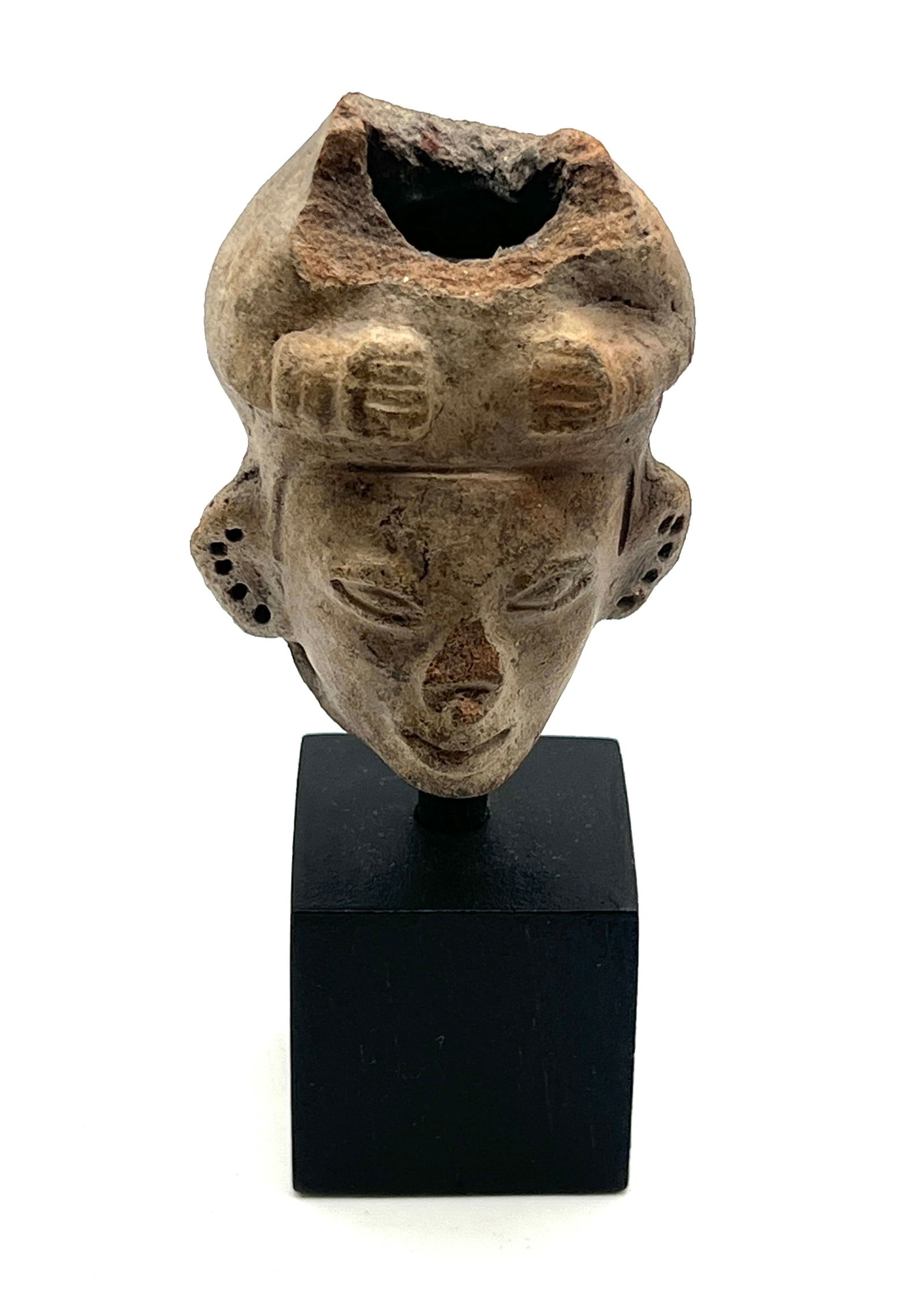 Pre-Columbian Ceramic Head Sculpture (1 of 5)