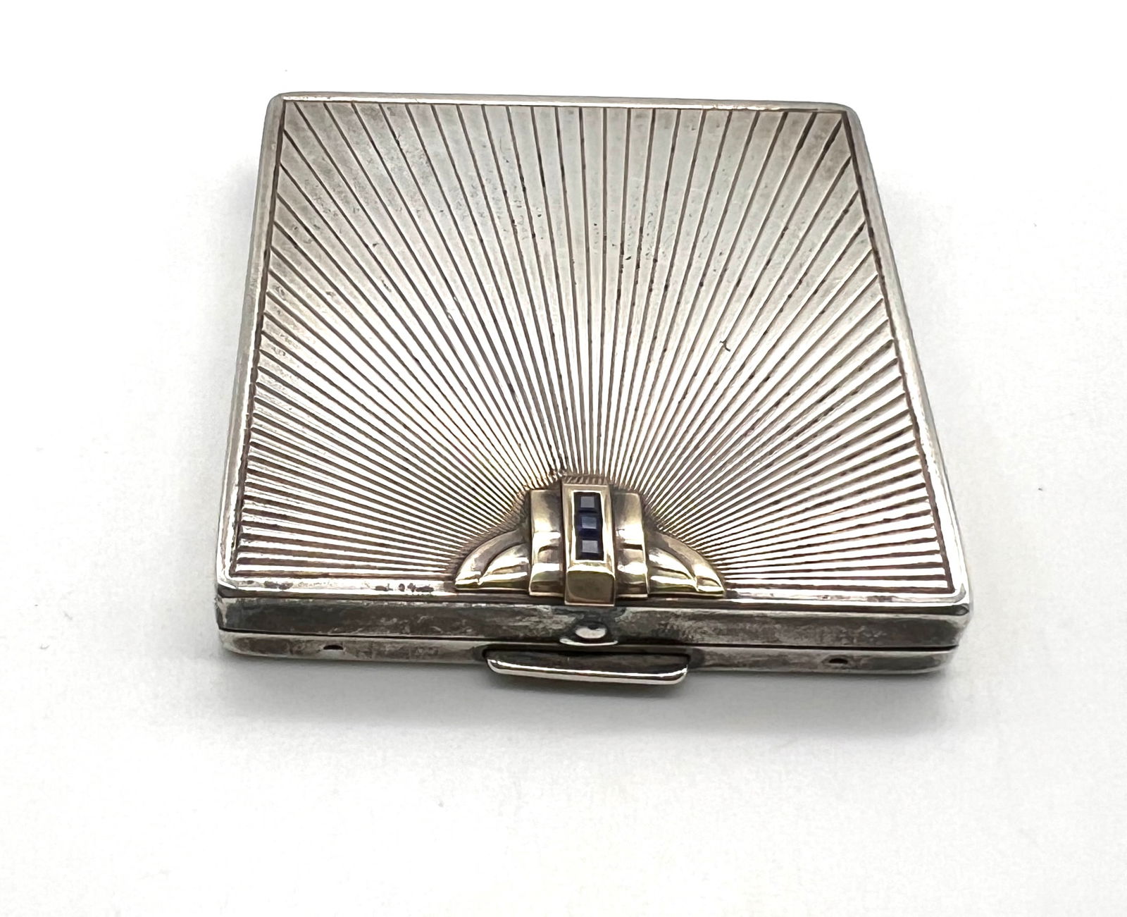 1920's Sterling Silver & 14K Makeup Compact (1 of 4)