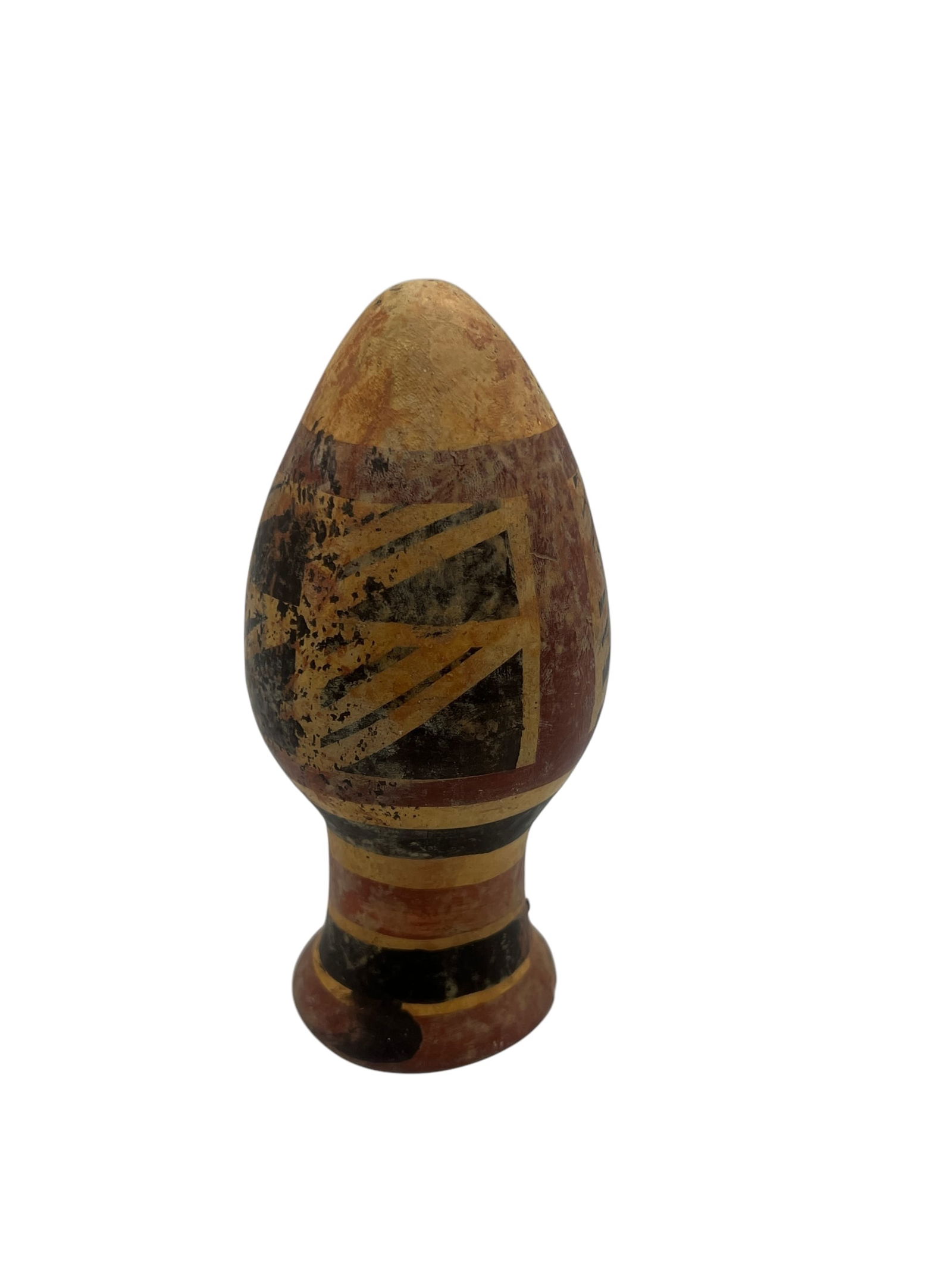 Ancient Pre-Columbian Clay Spindle Whorl with Geometric Design (1 of 3)