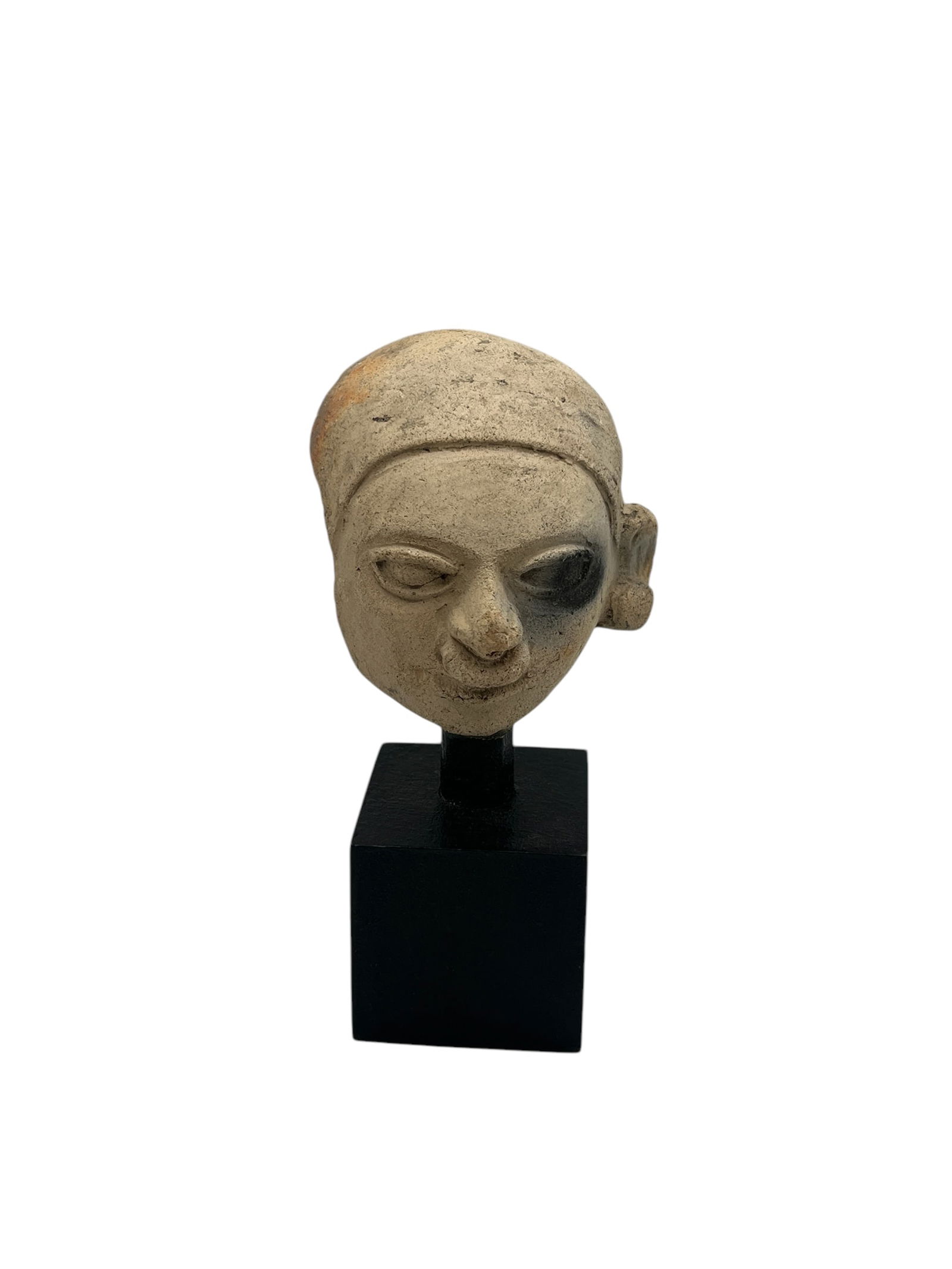 Pre-Columbian Canopic Jar Lid Fragment - Human-Headed Deity (1 of 4)