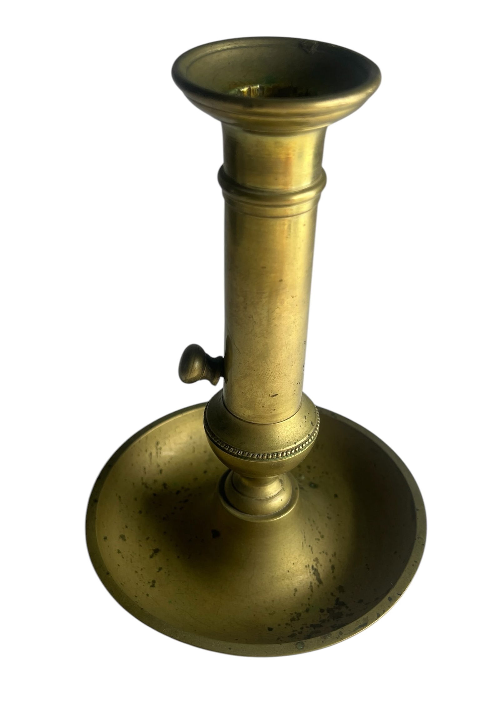 Antique Adjustable Brass Push-Up Candlestick (1 of 5)