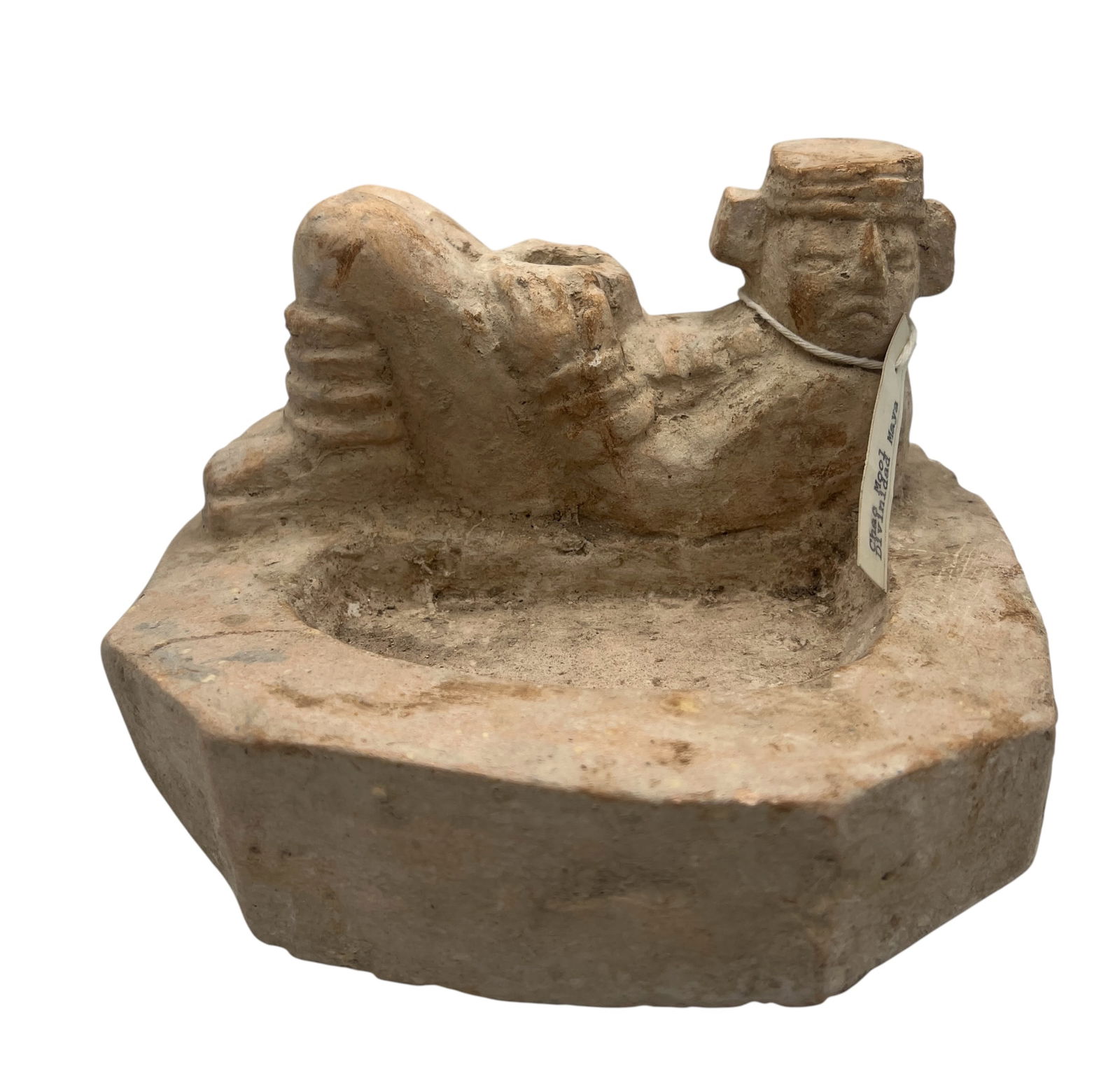Ancient Mayan Reclining Figure Incense Burner Fragment (1 of 6)