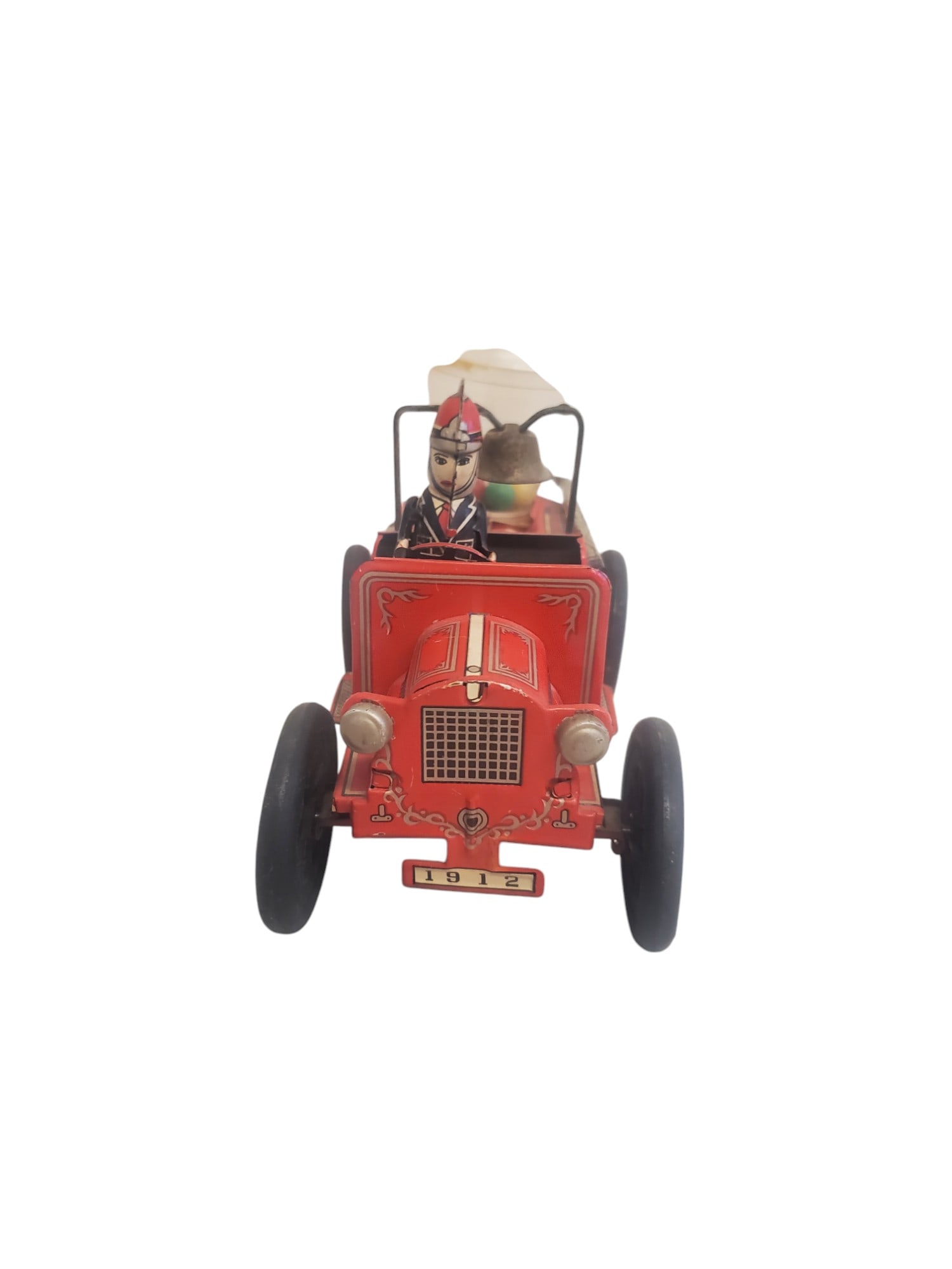 vintage tin toy fire truck with a ball shooter Made in japan: vintage tin toy fire truck with a ball shooter Made in japan