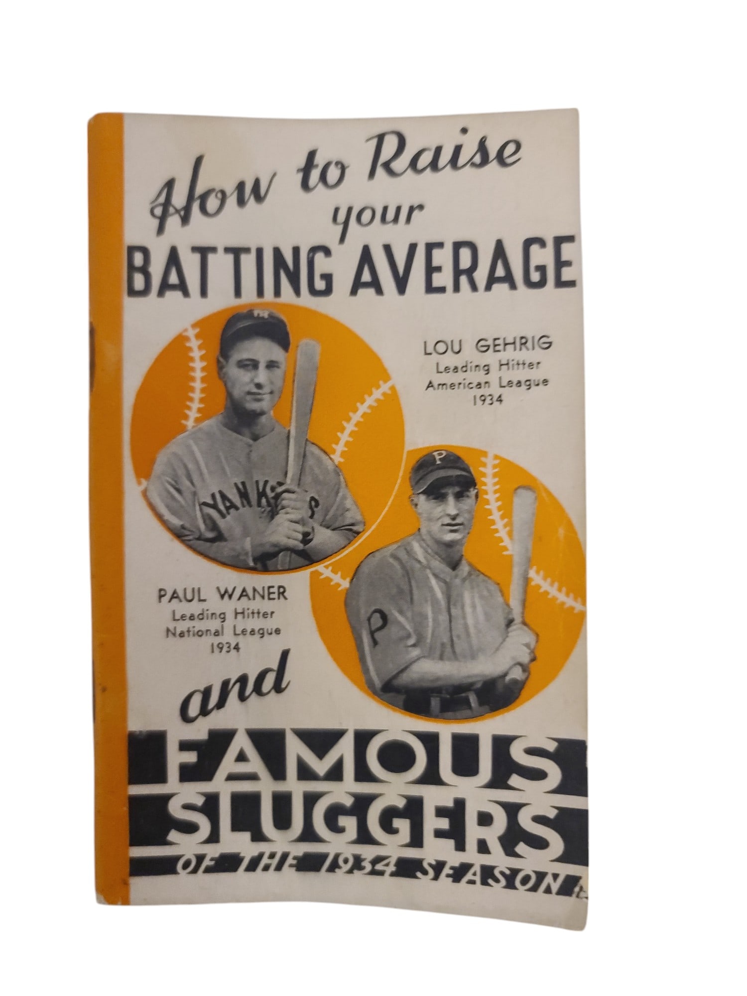 Vintage 1934 How to raise your batting average and famous sluggers: Vintage 1934 How to raise your batting average and famous sluggers