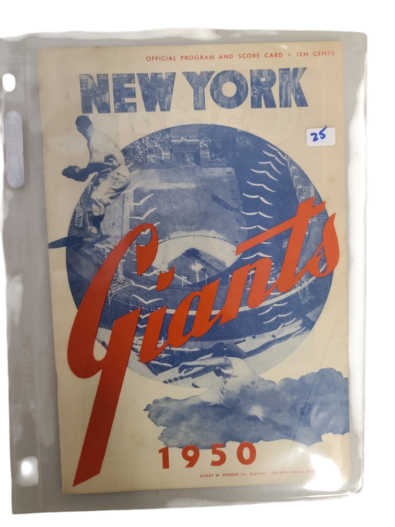 Vintage 1950 New York Giants Offical progream and score card: Vintage 1950 New York Giants Offical progream and score card