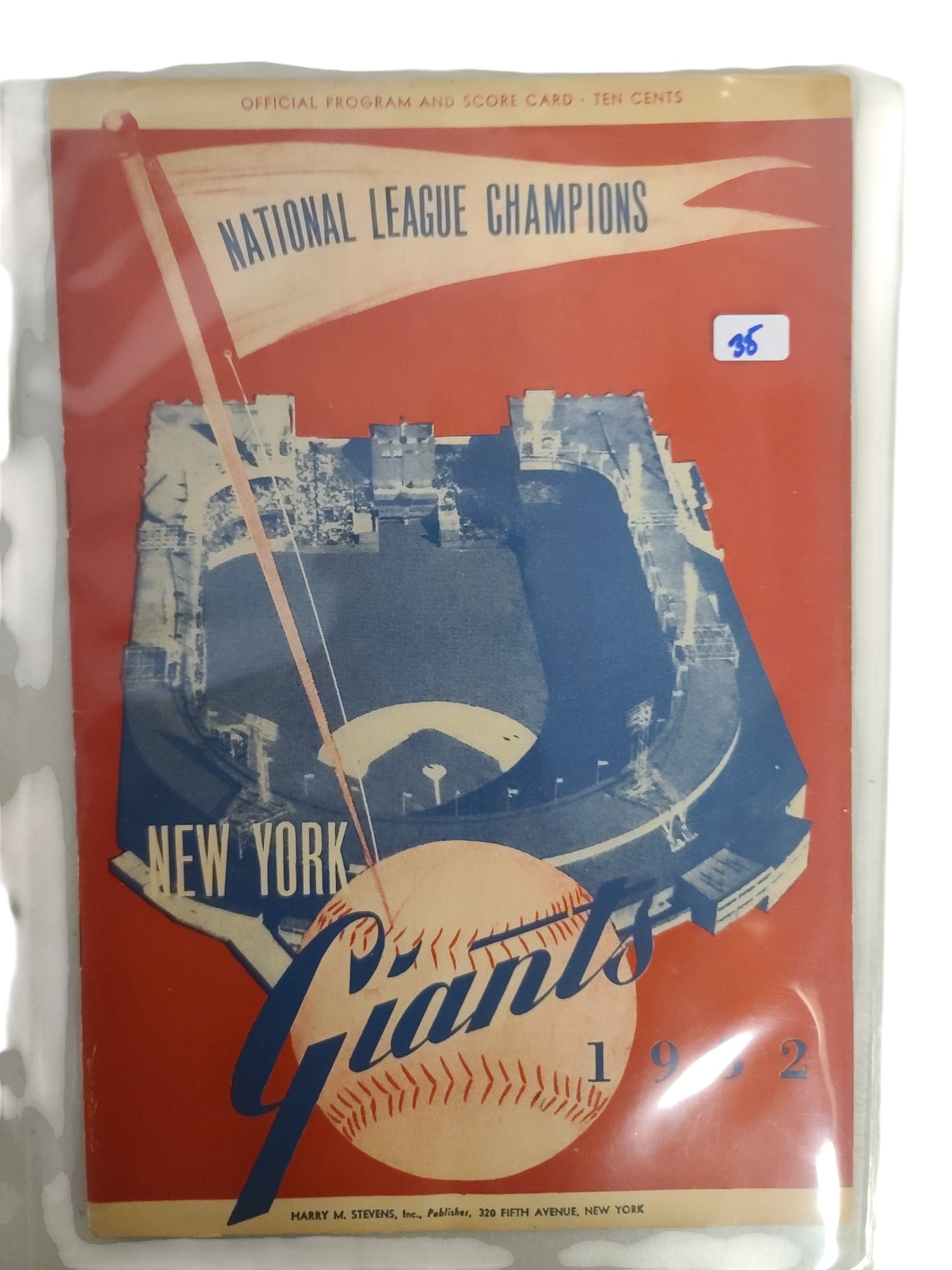 Vintage 1952 New York Giants Offical program and score card (1 of 2)