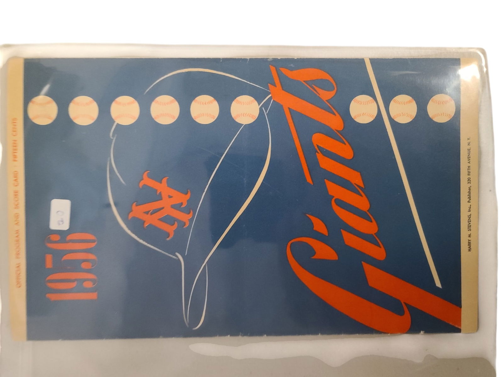 Vintage 1956 New york giants Offical scorecard and program (1 of 2)