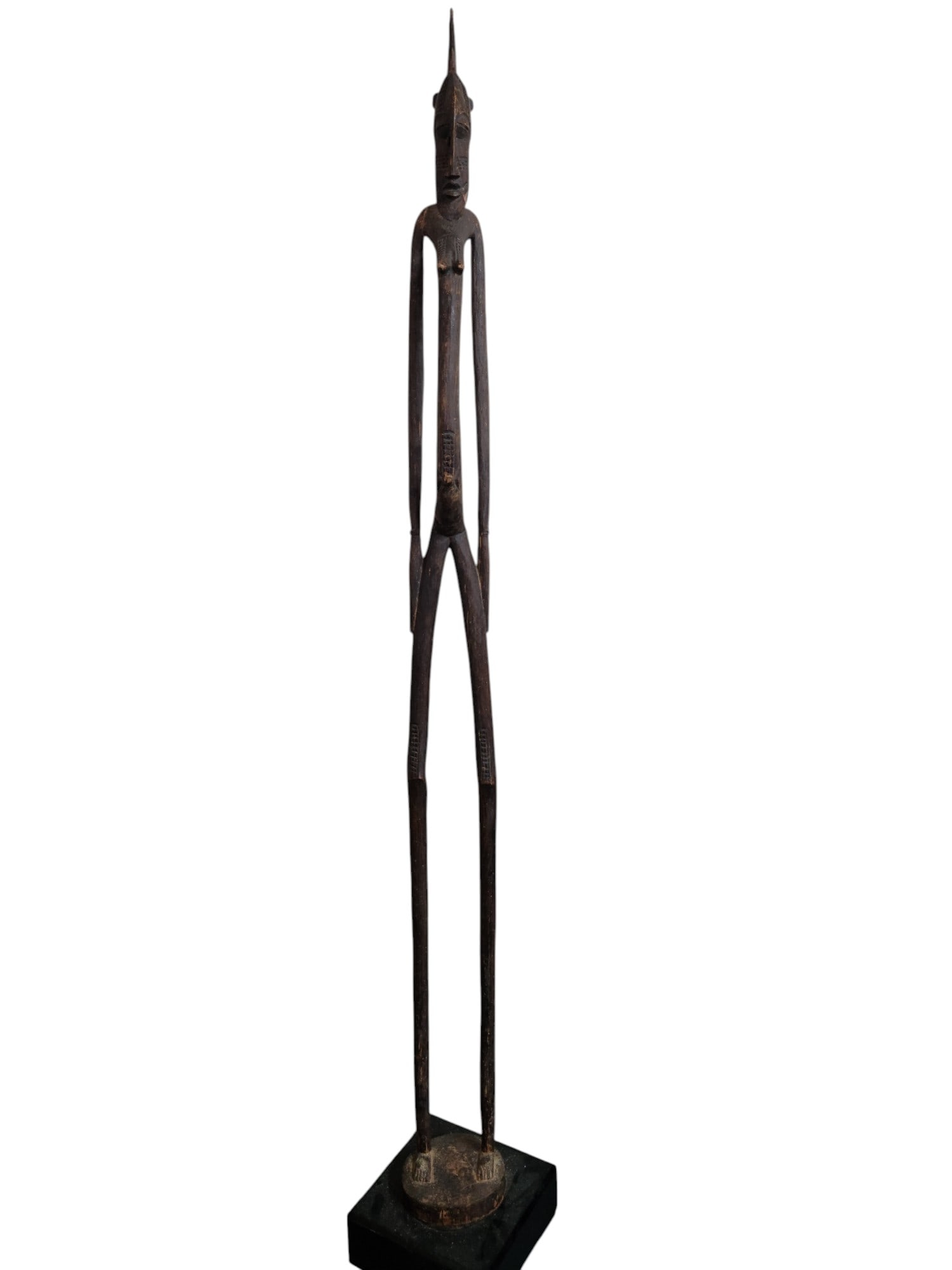 Antique 5-Foot-tall Antique hand carved African Female figure: Antique 5-Foot-tall Antique hand carved wood African Female figure