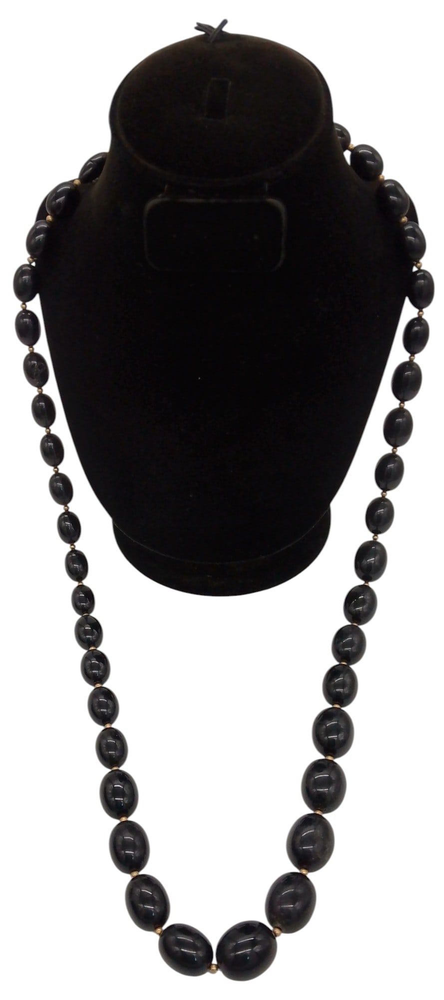 Amber Beads with Gold tone beads necklace: Amber Beads with Gold tone beads necklace